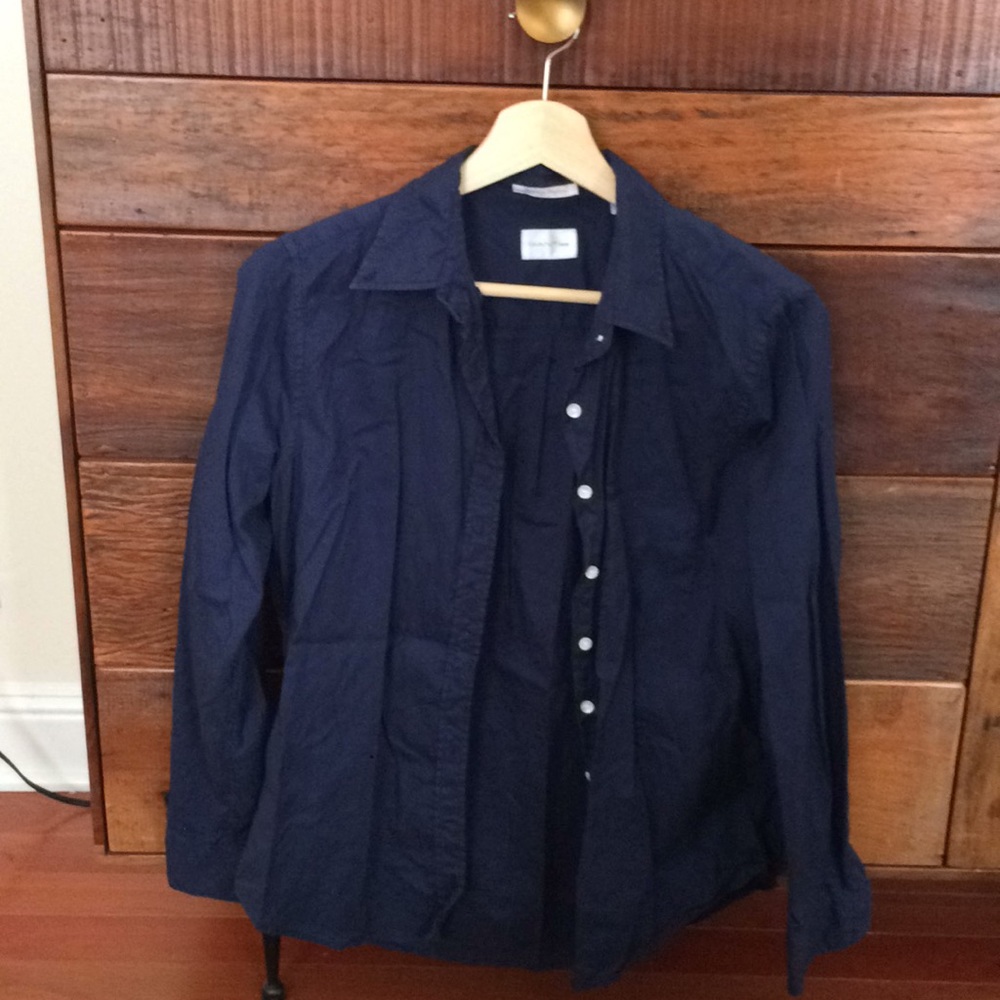 Luxury oxford gant long sleeve button down navy